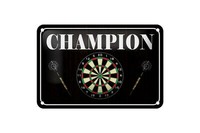 Blechschild Spruch 18X12 Cm Darts Champion Metall Deko Schild