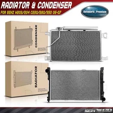 Radiator &AC Condenser Cooling Kit for Mercedes-Benz W203/204 C230/280/350 06-07