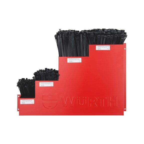 Kortpack Contenitore Porta Fascette Stringicavo Da Parete Con 5 Scomparti - Acciaio Verniciato Blu - 2
