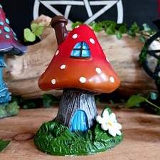 Image of Red Smoking Toadstool Incense Cone Holder