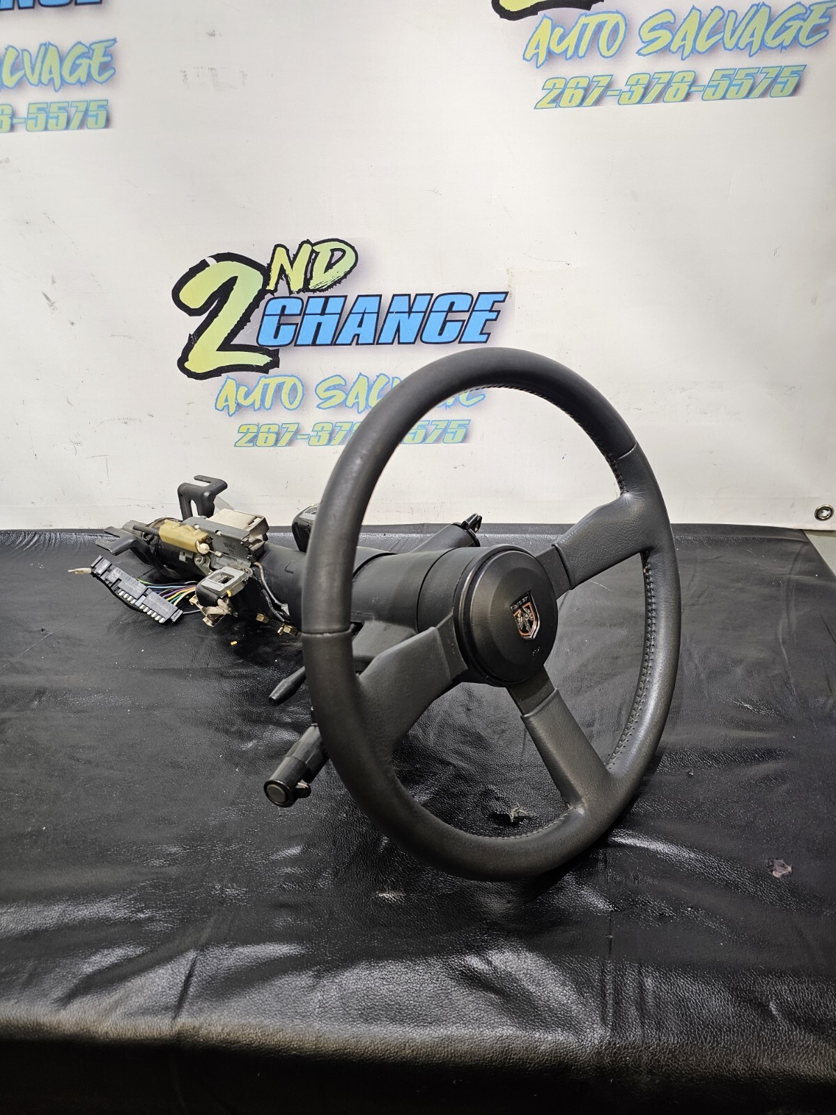 84 85 86 87 88 Pontiac Fiero Tilt Steering Column with Wheel And Key