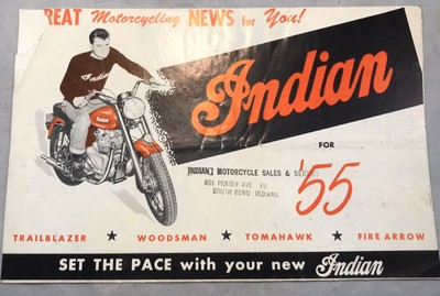 1950s Indian Motorcycle Brochure | eBay