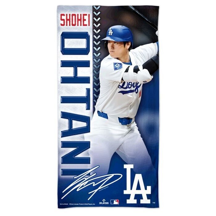 SHOHEI OHTANI LOS ANGELES DODGERS SPECTRA BEACH TOWEL 30