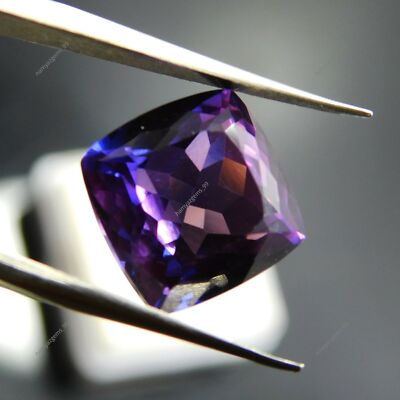Extremely Rare Natural Purple Tanzanite 7 Ct Square Cushion CERTIFIED Gemstone