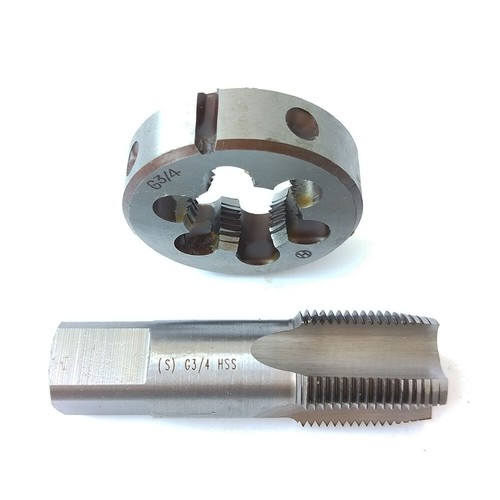 G 3/4 tap + G 3/4 die, G 3/4-14 / HSS BSP British US made right hand taper ( S ) - Picture 4 of 4