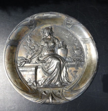 Wandteller WMF Jugendstil Nymphe 281 A Bad Nauheim 1907