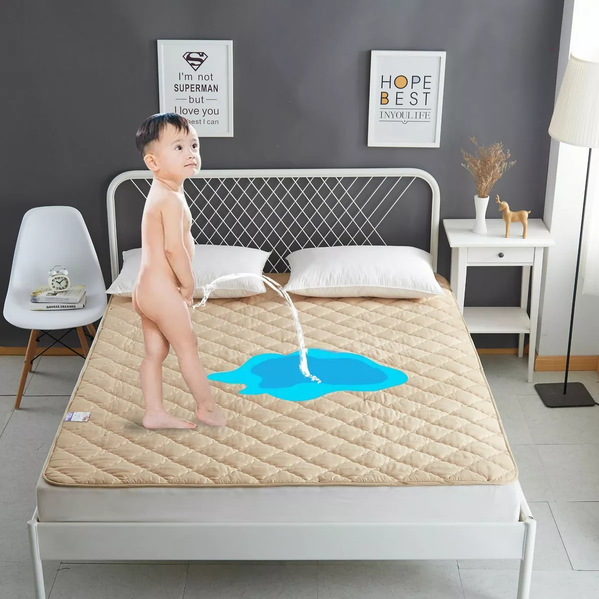 Bedsheet Bed Mattress Pad Cover Home Bedroom Indoor Furniture