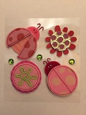 Jolee's Boutique Dimensional Stickers - Ladybugs and Flowers 7 Pcs Scrapbooking