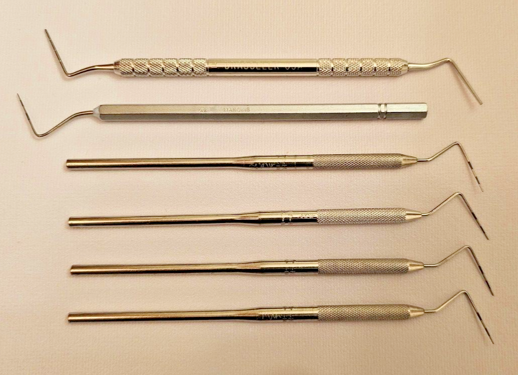 USED Lot (6) Dental Probes HuFriedy PCP 12 Brasseler A911 .04