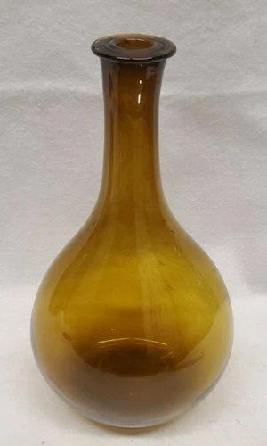 Williamsburg restoration Hand Blown Bottle  Brown Amber Blenko Style Glass