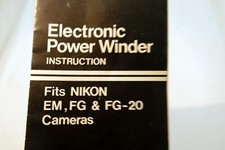 Power Winder for Nikon EM FG FG-20Instructions guide manual English EN
