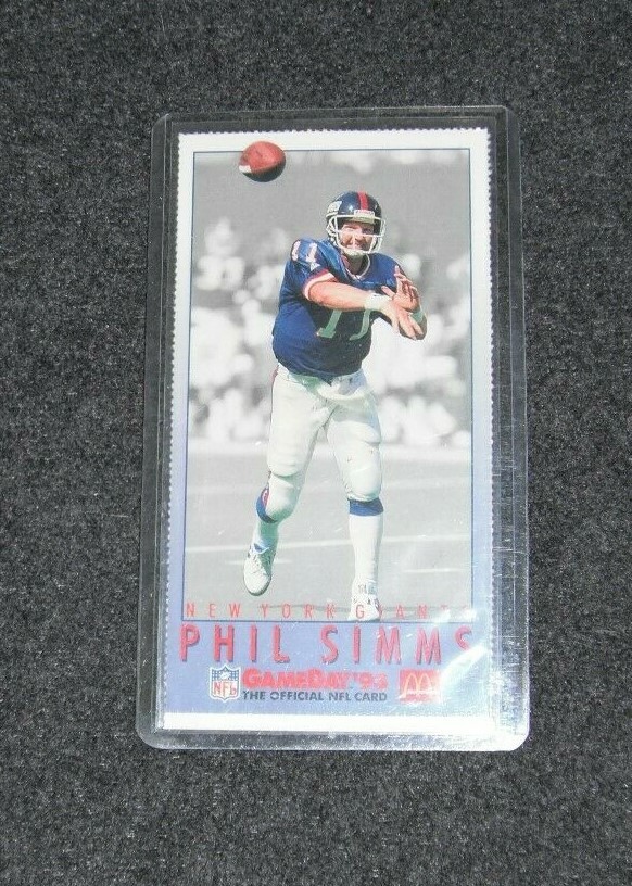 Phil Simms 1993 McDonald's McD All-Stars #12 From Perforated Sheet