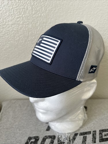 Casquette de baseball décontractée unisexe drapeau Alpinestars snap back bleu et gris - Photo 2/6