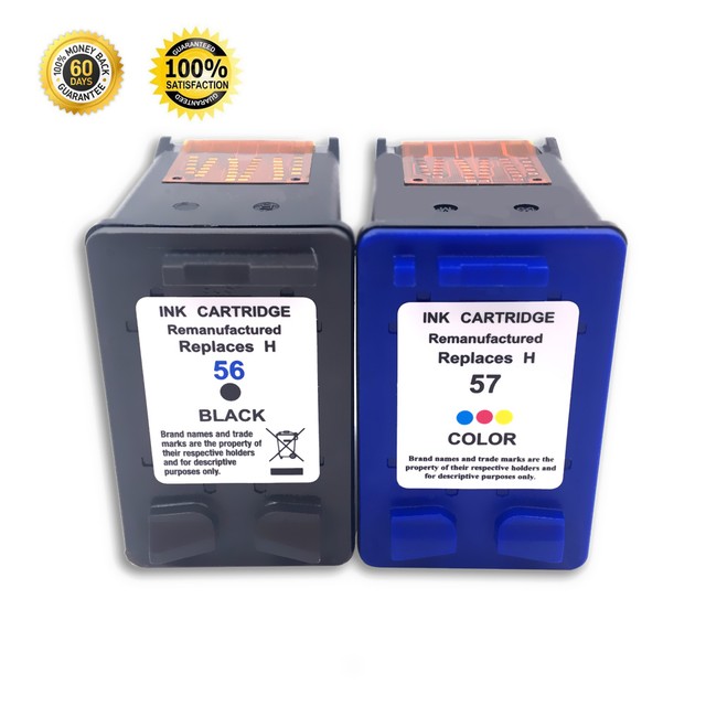 2PK For HP 56 57 Ink Cartridge Black Color For PhotoSmart 7760 7550 7960 Printer | eBay
