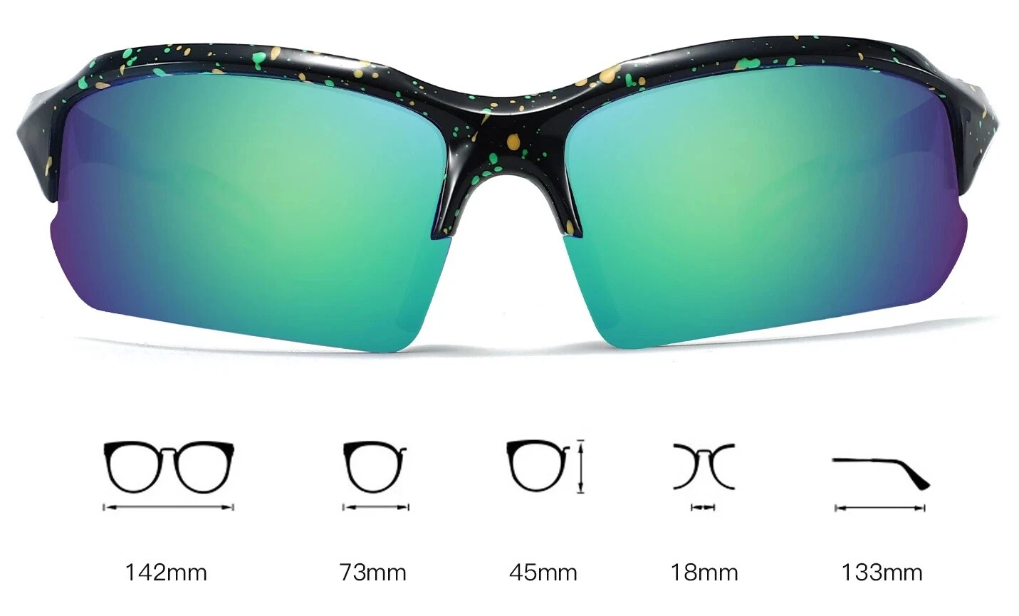 Mens Womens Sunglasses Glasses Fishing Eyewear Baseball Cycling Hiking Softball - Picture 2 of 16