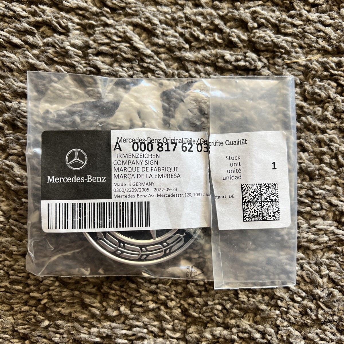 Mercedes-Benz A220 CLA250 2018-2022 Front Hood Black Badge Emblem