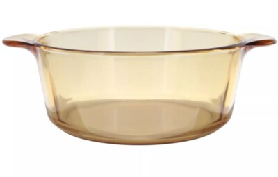 Visions VM  1.25L Amber Glass Casserole Dish/Dutch Oven