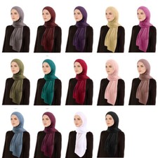 Muslim Women Long Hijab Headscarf Wrap Turban Soft Scarf Shawl Stole 170 70cm
