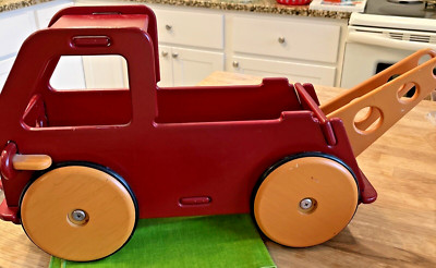 Wood Toy Truck Assemble/Disassemble Large W/Crane Build A Wrecker 18'' (L) x 11''
