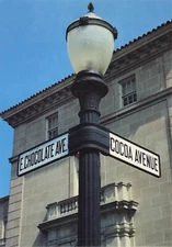 Hershey Pennsylvania Chocolate Cocoa Street Sign Vintage Postcard Unposted