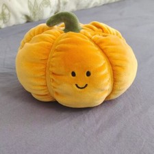 Jellycat Velour Pumpkin Beanie - Vivacious 6" NWT + Complimentary Dust Bag