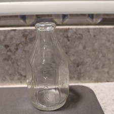 Vintage Pyrex Glass Baby Bottle 4oz Hexagonal Narrow Neck