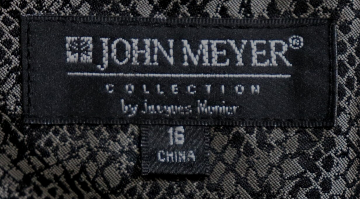 John Meyer Suit Women Size 16 Beaded Sequin Jacket Skirt Brown Animal Career New