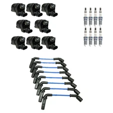 NGK 8 Ignition Coil Wires 8 Ruthenium HX Spark Plugs Kit For Silverado 1500 V8