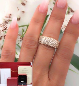 cartier 5 row diamond ring