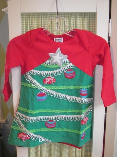 NWT Cotton Kids baby girl christmas tree holiday dress Sz 24 months - Picture 3 of 6