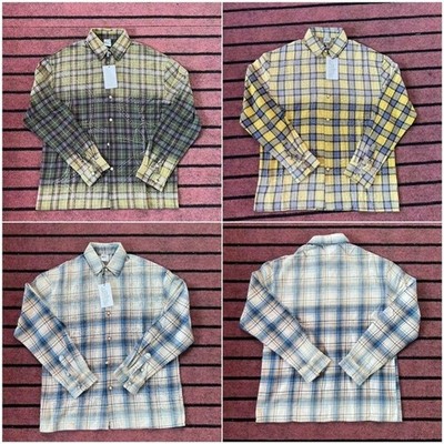 VALE Forever Beaded Gradient Vintage Check Long-Sleeved Shirt Jacket