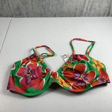 Sanctuary Women's Bikini Swim Top Large Multi Floral Print Hidden Underwire NWT