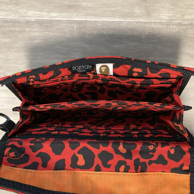 BAPE × PORTER LONG WALLET Leopard Camo Red A Bathing Ape | eBay