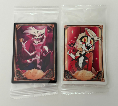 Sealed NYCC 2023 Hazbin Hotel Trading Cards Angel Dust and Charlie