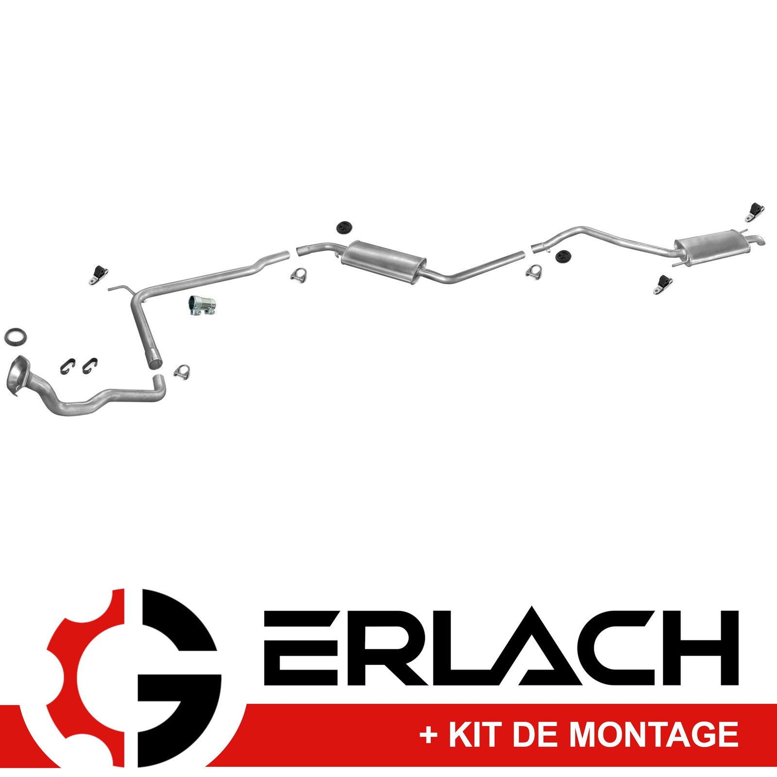 Échappement silencieux pour restauration VW Transporter T4 2.0 van aménagé 3320mm