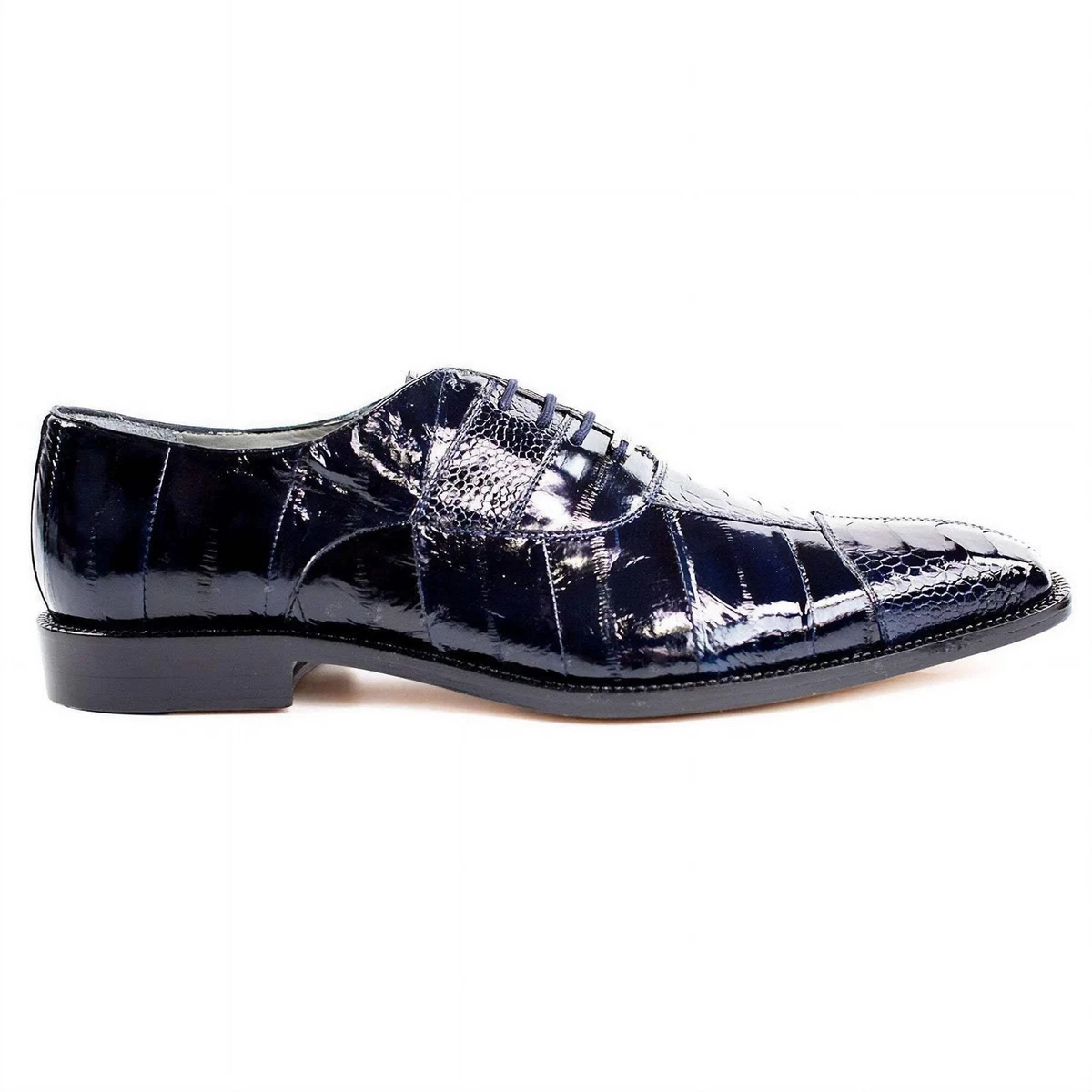Belvedere Josh in Black Genuine Ostrich Split Toe