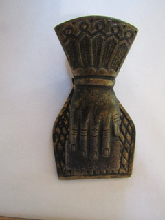 Vintage VICTORIAN LADY'S HAND Brass DESK NOTE LETTER BILL CLIP/HOLDER