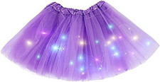 Girl Tutu Skirt, Light Up LED Ballet Tutu Skirt 2-8 Years Fluffy Ballet Dress Up