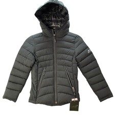 Boulder Gear Youth Girls x-small Starlight Puffy Jacket Black Puffer Hood Coat