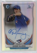 2014 Bowman Prospect Chrome Refractor 393/500 Chase De Jong DeJong Auto h6d