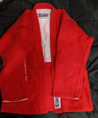 Red Sambo Jacket Martial Arts Training Uniform Top Suitable For Sambo Practice