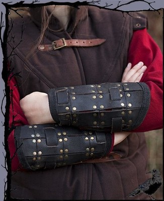 Mittelalter Larp Lederarmschienen - Ready for Battle Fighter  Epic Armoury