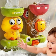 Bath Toys for Toddlers 13 with 3 Strong Suction Cups, Interactive Squirting D...