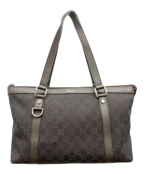 GUCCI GG Canvas Tote Bag in Dark Brown - Model 268640