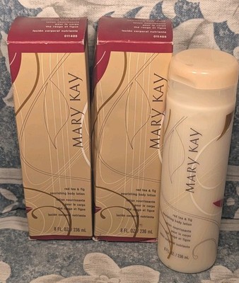 Mary Kay Lot Of 2 Red Tea & Fig Nourishing Body Lotion 8 FL. Oz. NOS 011405