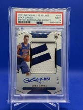 Luka Garza 2021-22 Panini National Treasures /49 Auto Patch Rookie RC PSA 9 RPA