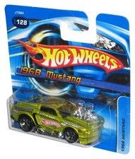 Hot Wheels 1968 Mustang 2006 Mattel Green Die-cast Toy Car 128 - Short Card Hot Wheels 1968 Mustang 2006 Mattel Green Die-cast Toy Car 128 - Short Card