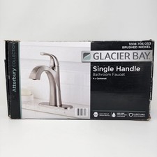 Glacier Bay Atterbury Single Handle Bathroom Faucet Centerset Brushed Nickel, B