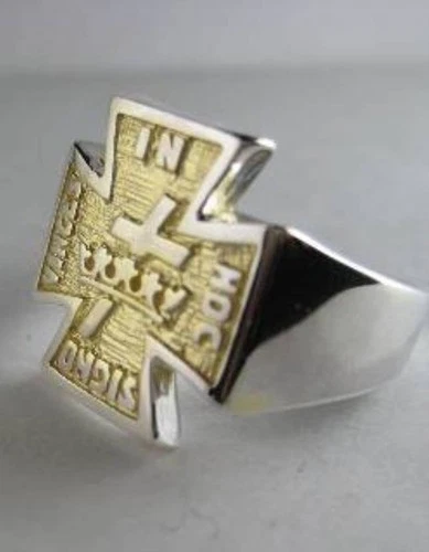 Solid silver Templar ring - 2440-R