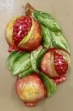 Bassano pottery:  9x4,1/2’’ Granate Wall Decoration.Made/Painted by hand-Italy